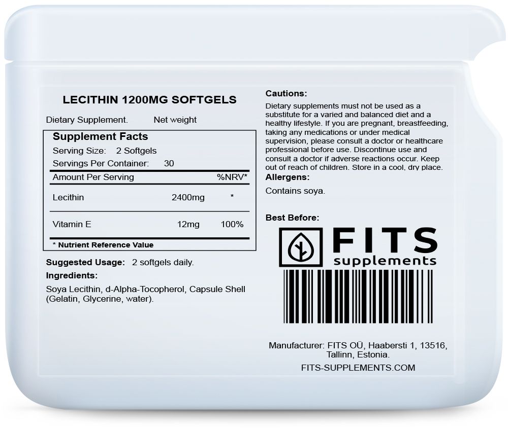 Lecitin 1200mg 60 mekane kapsule