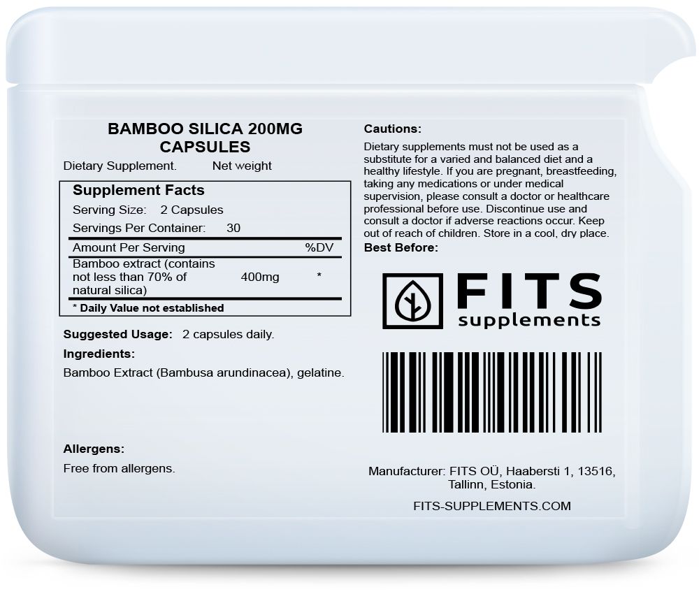 Bambusova silicij 200mg 60 kapsula