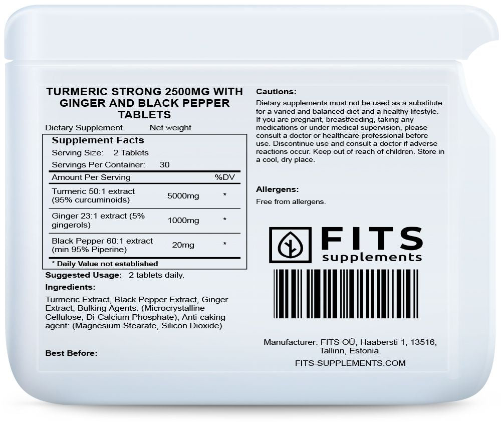 Kurkuma Strong 2500mg s đumbirom i crnim paprom 60 tableta