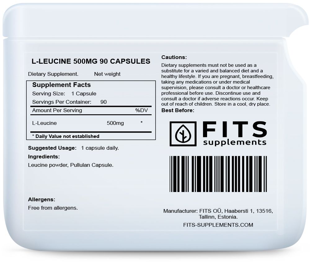 L-leucin 500mg 90 kapsul