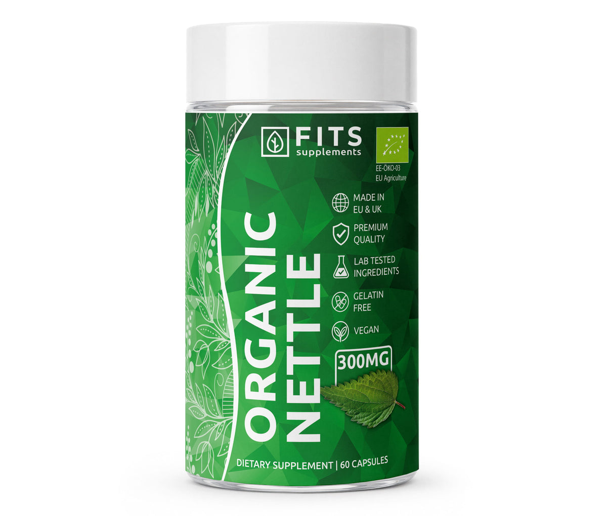 Organic Nettle 300mg 60 capsules