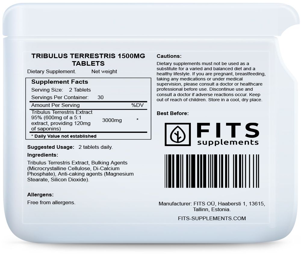 Tribulus Terrestris 1500mg 60 tableta