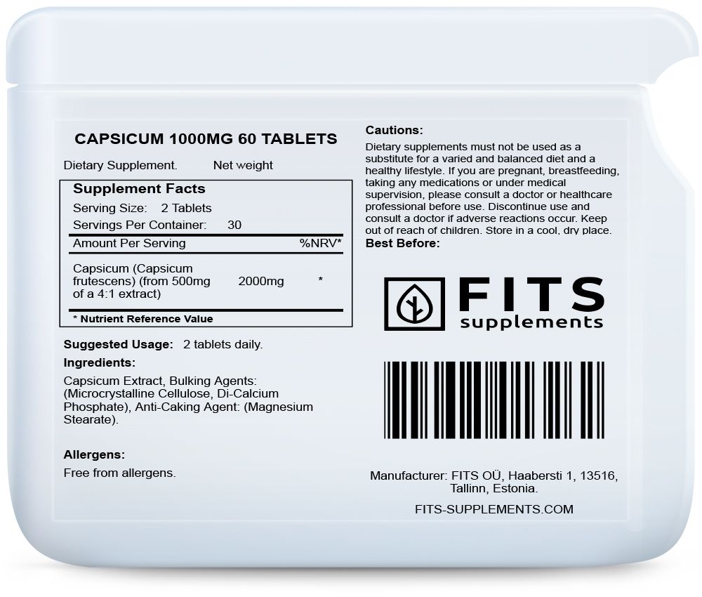 Capsicum 1000mg 60 tableta