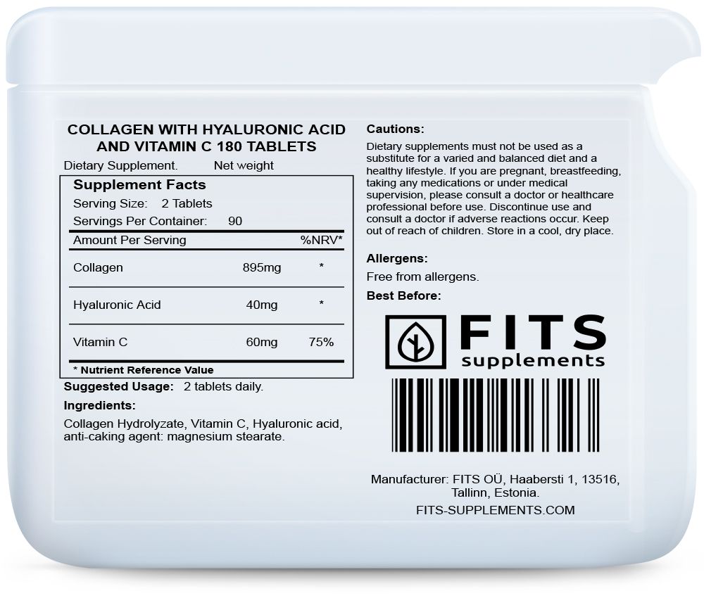 Kolagen s hijaluronskom kiselinom i vitaminom C 180 tableta