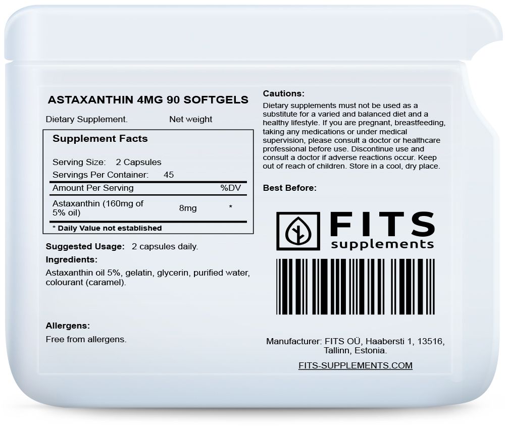 Astaksantin 4mg 90 mehkih kapsul