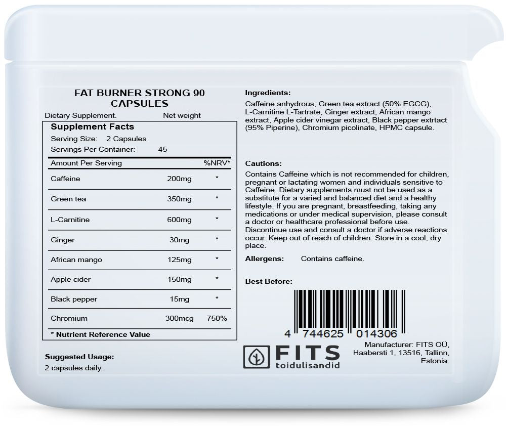 Močan kurilnik maščob 90 kapsul