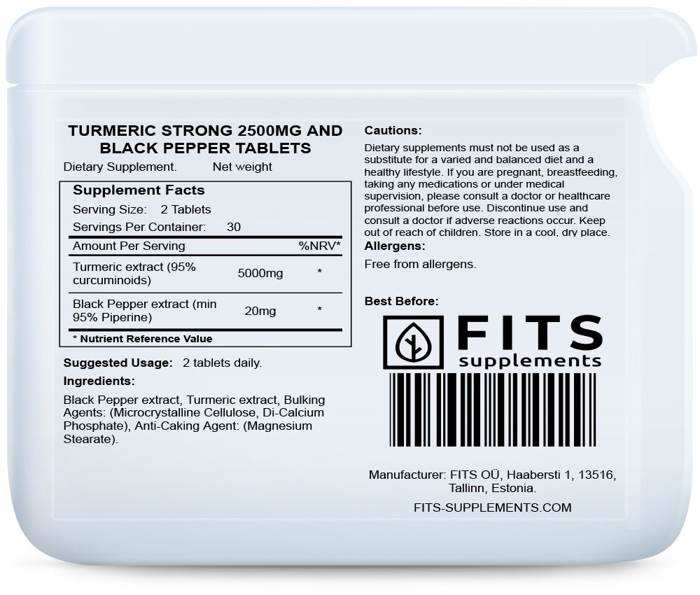 Kurkuma 2500mg i Crni papar 10mg 60 tableta