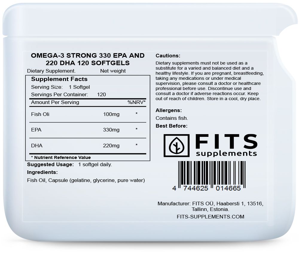 Omega-3 Strong 330 EPA i 220 DHA 120 mekane kapsule
