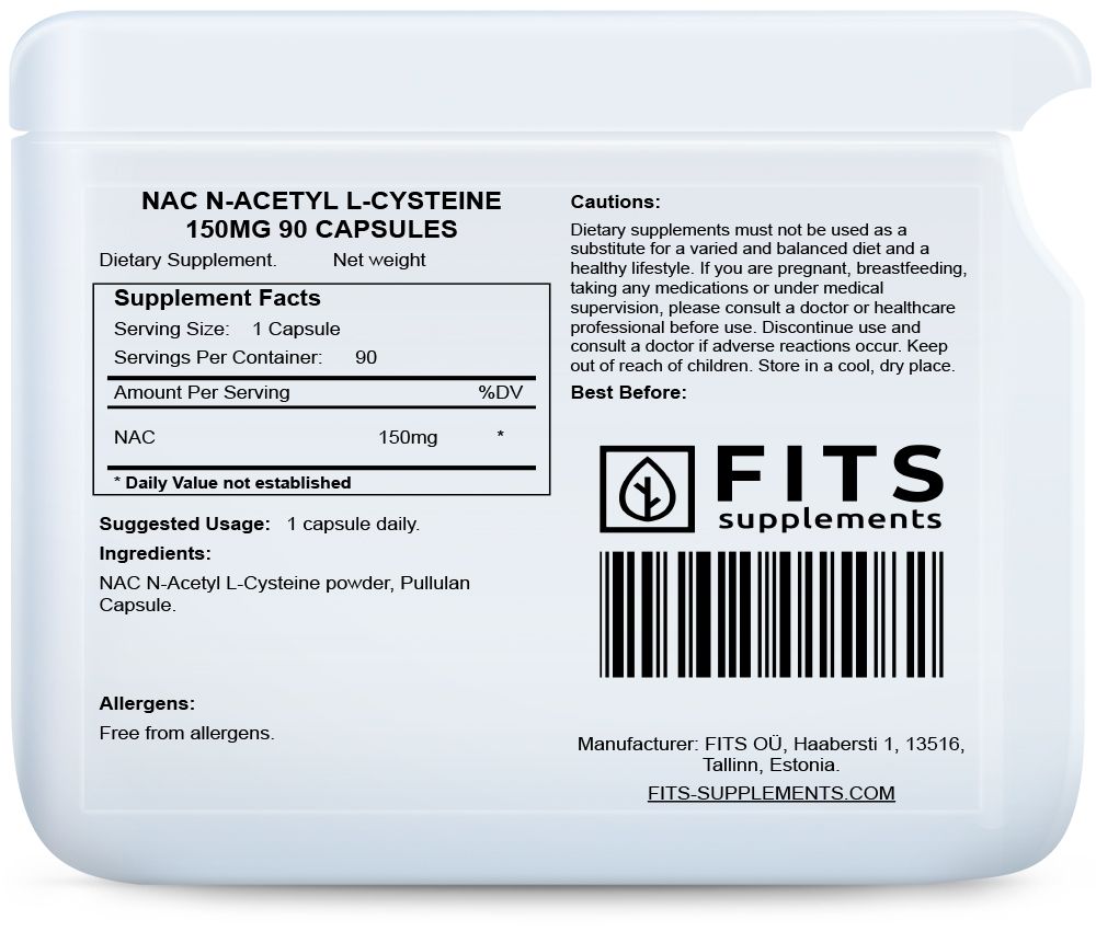 NAC N-Acetil L-Cistein 150mg 90 kapsula