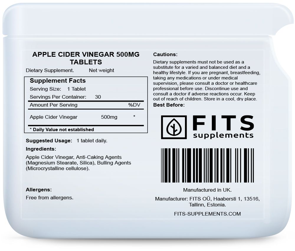 Jabolčni kis 500mg 30 tablet