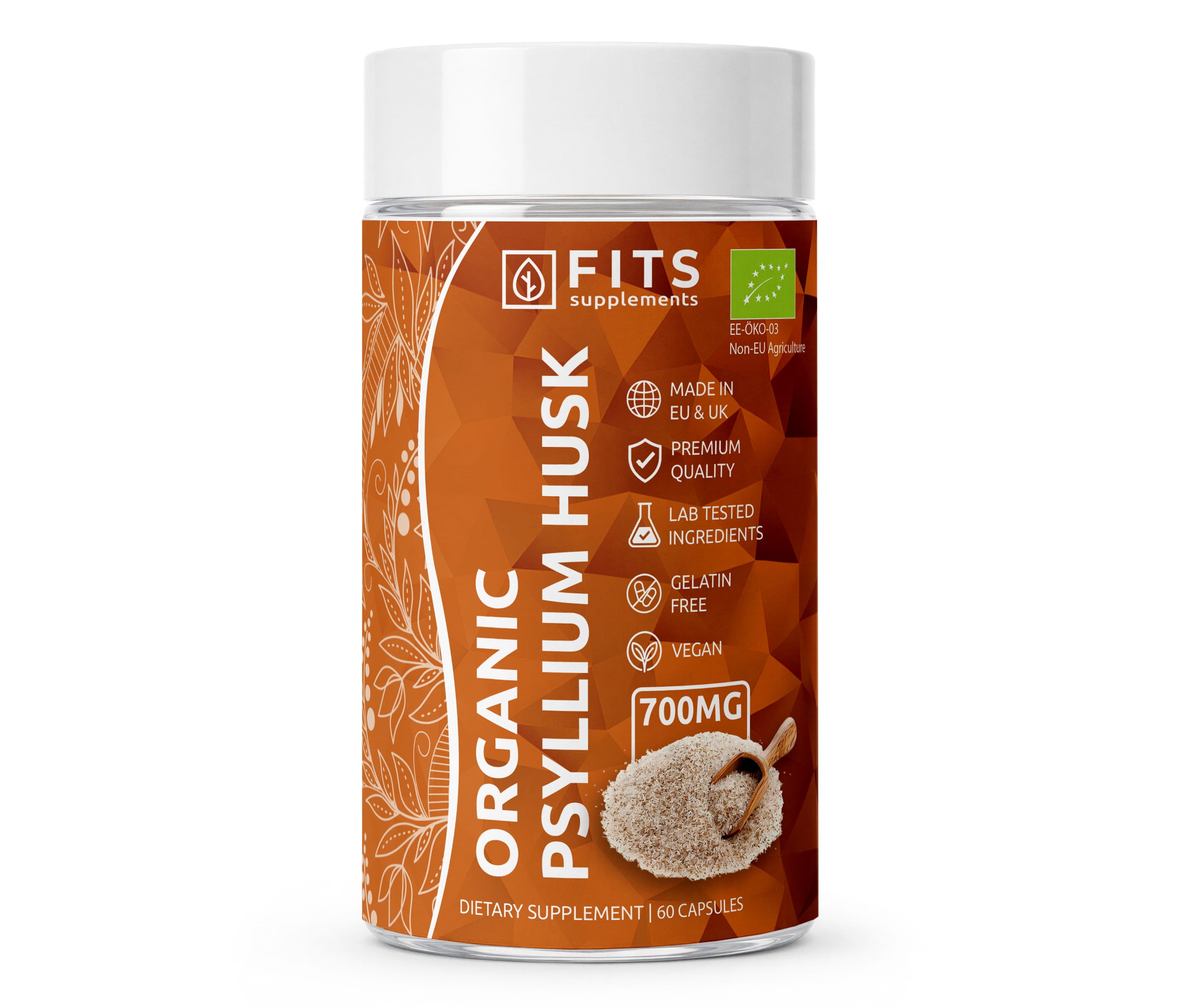 Psyllium Husk Organic 700mg capsules