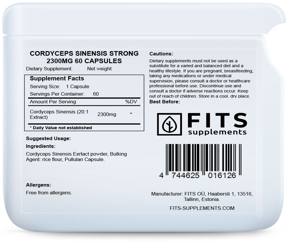 Cordyceps Sinensis Strong 2300mg 60 kapsula