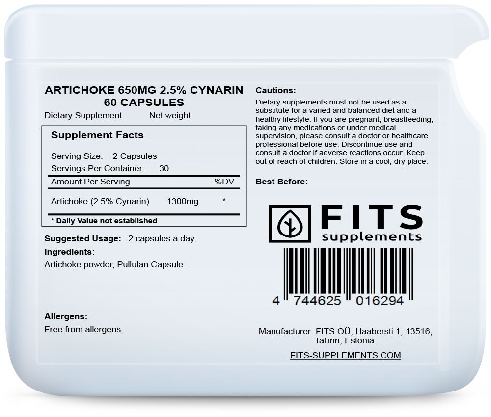 Artičoka 650mg 2,5% Cinarin 60 kapsula