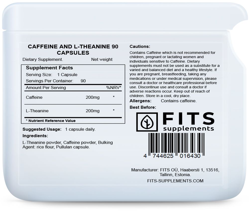 Kofein i L-teanin 90 kapsula
